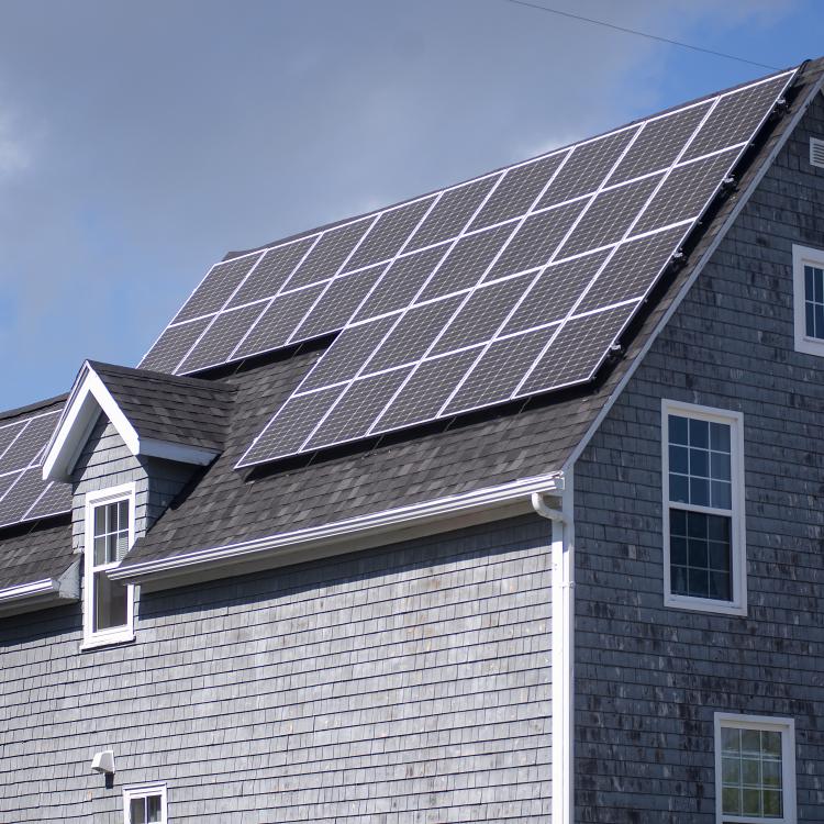 roof with solar panels on it