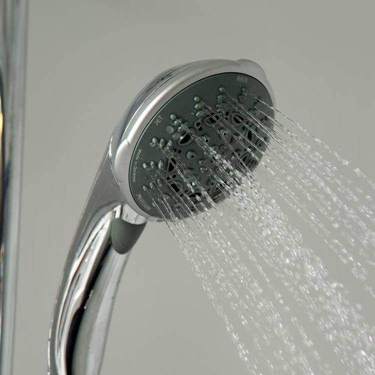 Water coming from showerhead