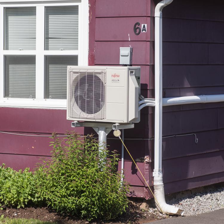 heat pump outside of a house